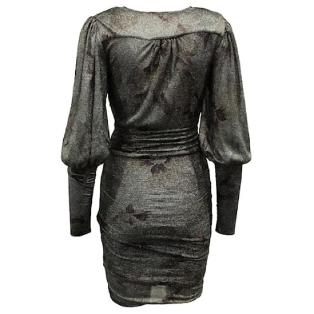 ba&sh Metallic silver Ruched Mini Dress 🛍️ - Picture 3 of 5